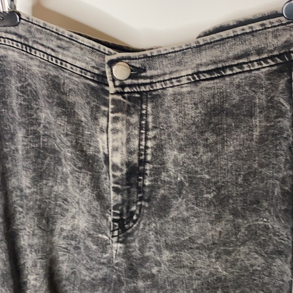 American Apparel Black Acid Wash Easy Jeggings Jeans M - Picture 5 of 6